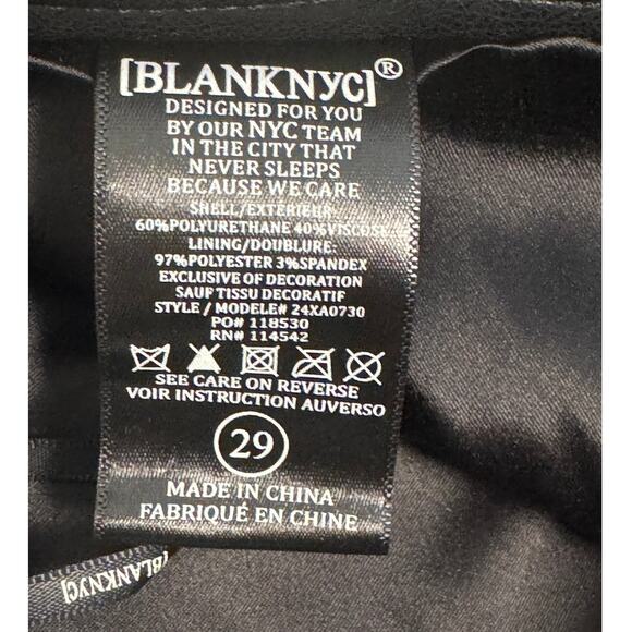 NWT [BLANK NYC ] Black Vegan Leather Mini Skirt - Picture 7 of 11